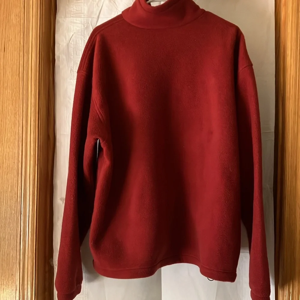 Columbia Men’s Red Fleece Full Zip Jacket w/Zippered Pockets Sz XL